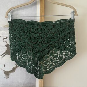Green Lace Scarf Top